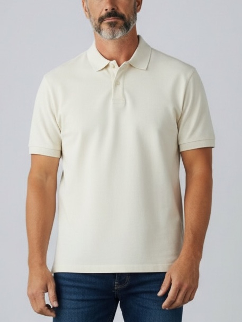 Old Navy Men's Polo Style Shirt 100% Cotton Light Yellow Golf/Tennis Shirt Sz L